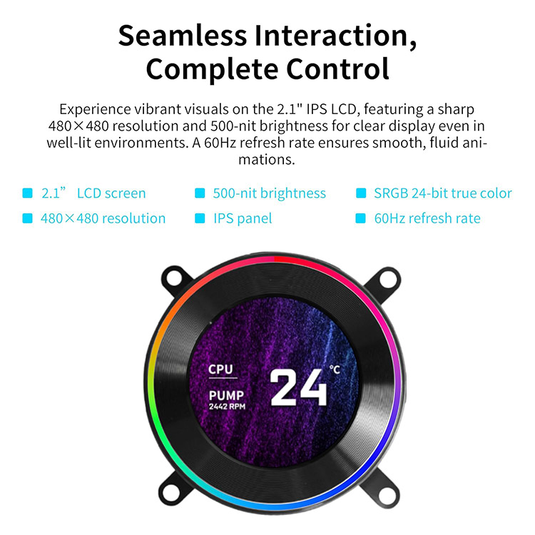 خرید کولر پردازنده Lian Li Hydroshift II LCD-C 360TL - سیاه
